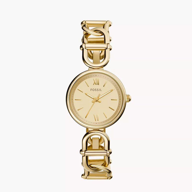 FOSSIL ES5375 Carlie Three-Hand Gold-Tone Stainless Steel Watch