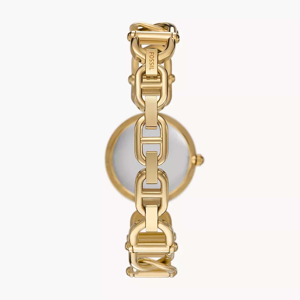 FOSSIL ES5375 Carlie Three-Hand Gold-Tone Stainless Steel Watch