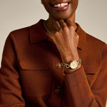 FOSSIL ES5375 Carlie Three-Hand Gold-Tone Stainless Steel Watch