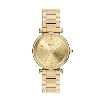 Fossil ES5465 Analogue Quartz Bracelet Gold Stainless Steel Women's Watch