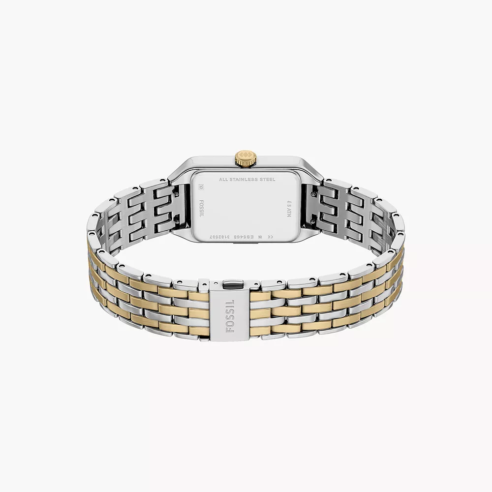 Fossil ES5468 Raquel Mini 18mm Three-Hand Two-Tone Stainless Steel Watch