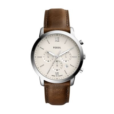 Fossil FS5380 Chronograph Quartz Strap Brown Leather Men's Watch