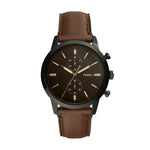 Fossil FS5437 Townsman Chronograph Brown Leather Watch