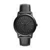Fossil FS5447 Minimalist Two-Hand Black Leather Watch