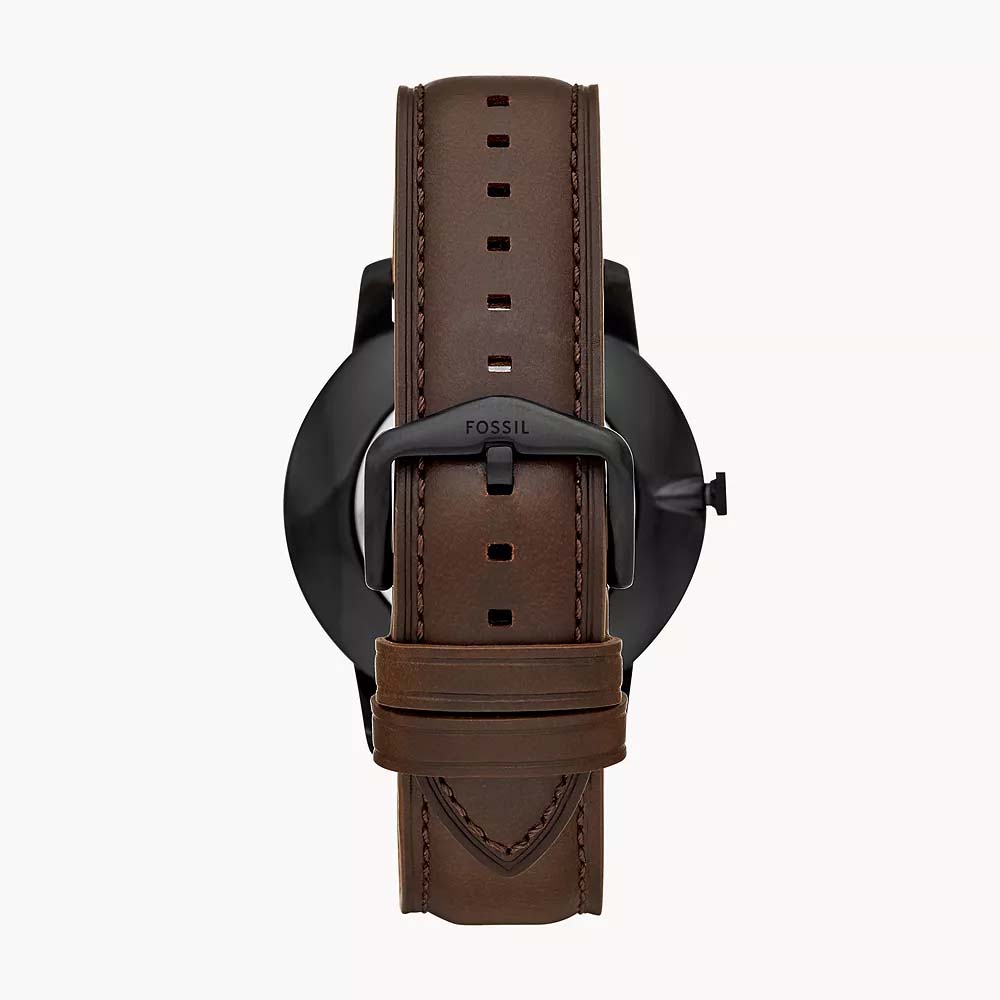Fossil FS5551 Minimalist Three-Hand Brown Leather Watch