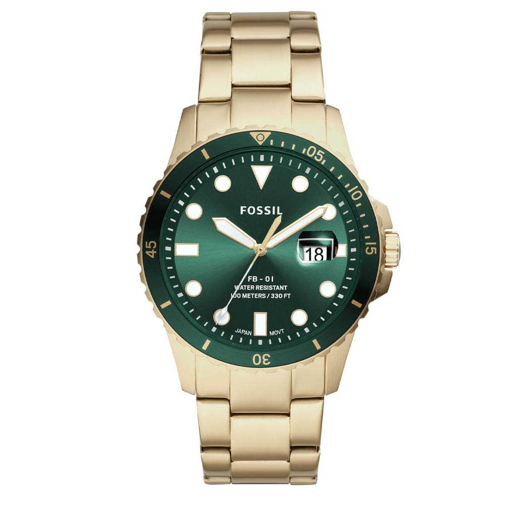 Fossil FS5658 FB-01 Three-Hand Date Gold-Tone Stainless Steel Watch