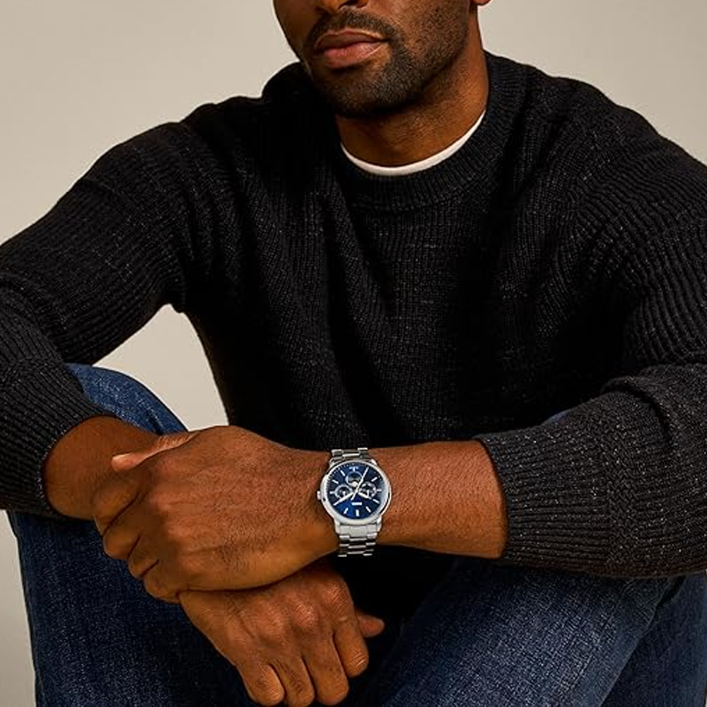 Fossil  FS5907 Neutra Moonphase Multifunction Stainless Steel Watch