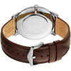 Fossil  FS5966SET Men's Minimalist Quartz Stainless Steel and Leather Three Hand Watch and Bracelet Gift Set Color  Silver Brown Blue Model FS5966SET Fossil