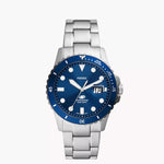 Fossil FS6029 Blue Dive Three-Hand Date Stainless Steel Watch