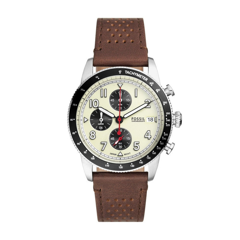 Fossil FS6042 Sport Tourer Chronograph Brown Leather Watch
