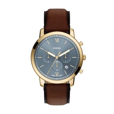 Fossil FS6162 Chronograph Quartz Strap Brown Leather Men's Watch