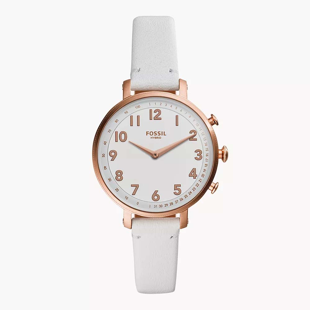 FOSSIL HYBRID FTW5045 Smartwatch Cameron White Leather.