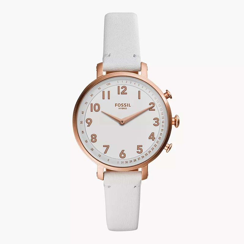 FOSSIL HYBRID FTW5045 Smartwatch Cameron White Leather.