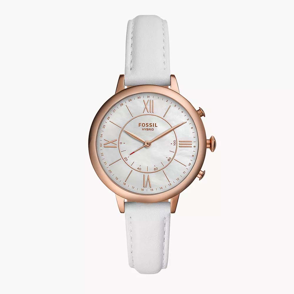 FOSSIL HYBRID FTW5046 Stainless Steel Hybrid with Leather Strap Women's Watch.