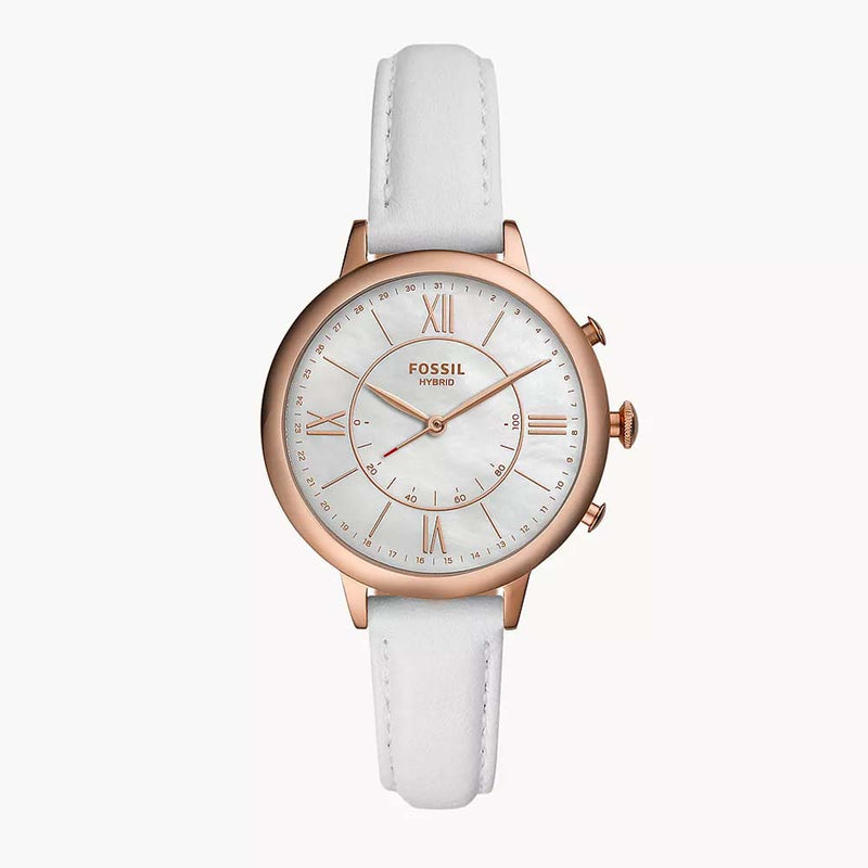 FOSSIL HYBRID FTW5046 Stainless Steel Hybrid with Leather Strap Women's Watch.