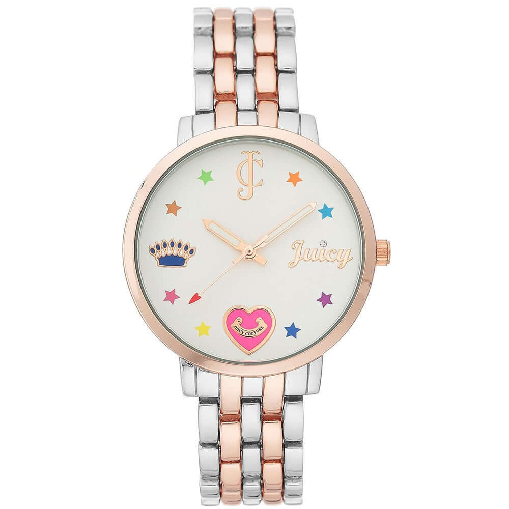 Juicy Couture Women's Watch JC/1108SVRT - Elegant Silver and Rose Tone Juicy Couture