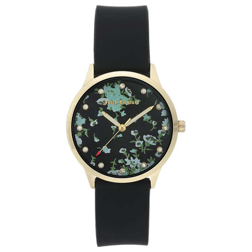 Juicy Couture JC/1118FLBK Women's Watch  - Black Floral Accents