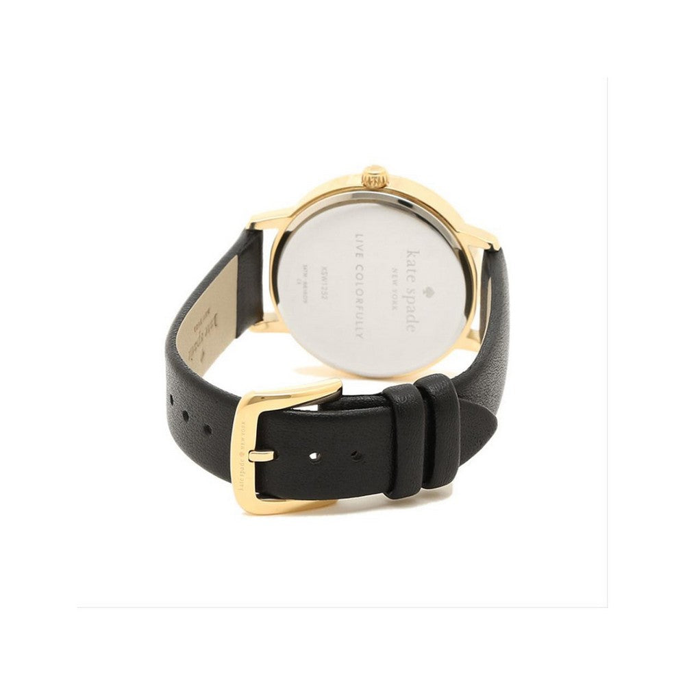 KateSpade KSW1252 Metro Black Leather Strap Women's Watch