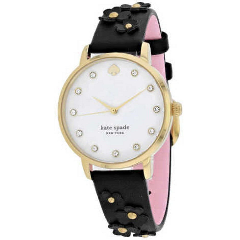 KateSpade KSW1514 Black Leather Strap & Gold Stainless Steel Women's Watch