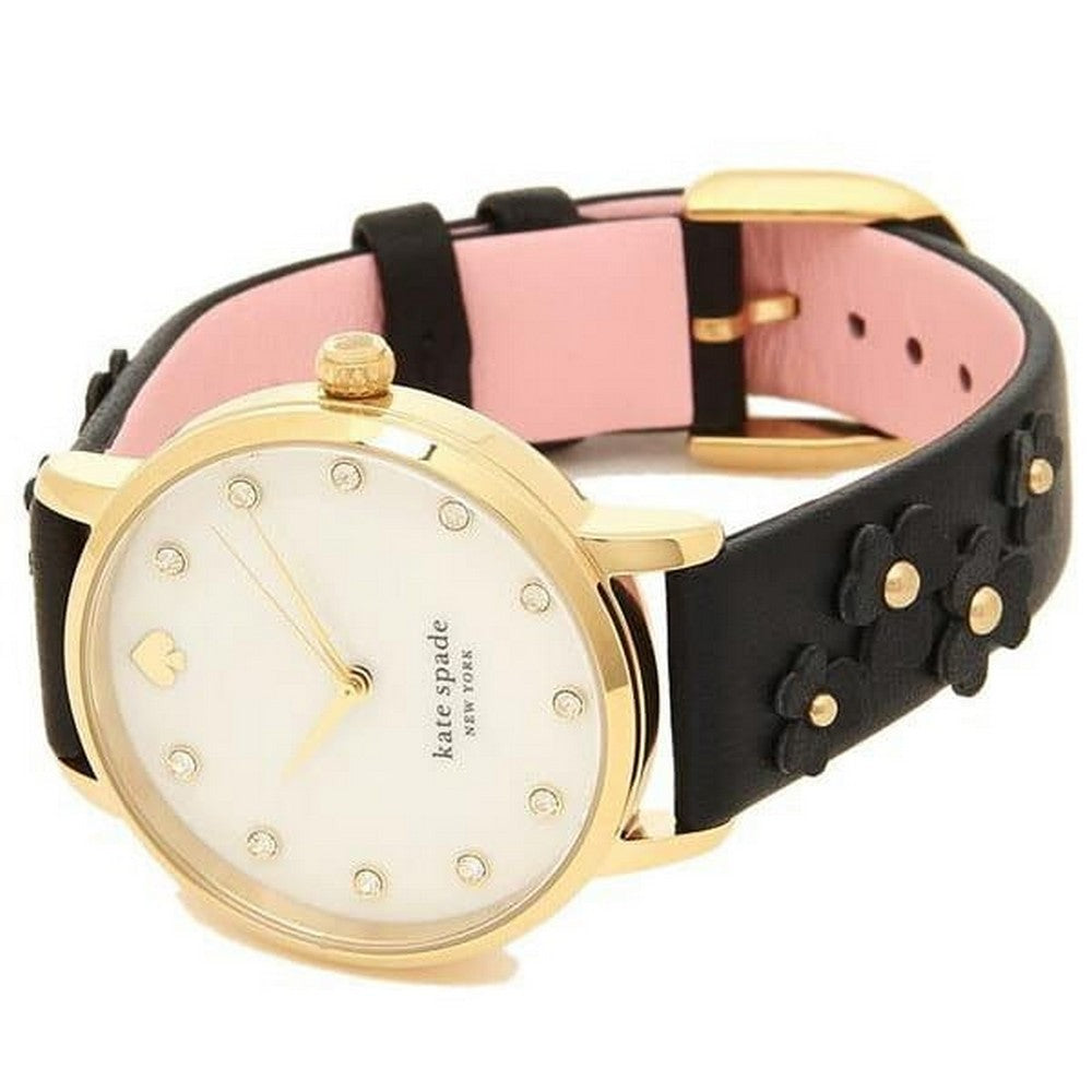 KateSpade KSW1514 Black Leather Strap & Gold Stainless Steel Women's Watch