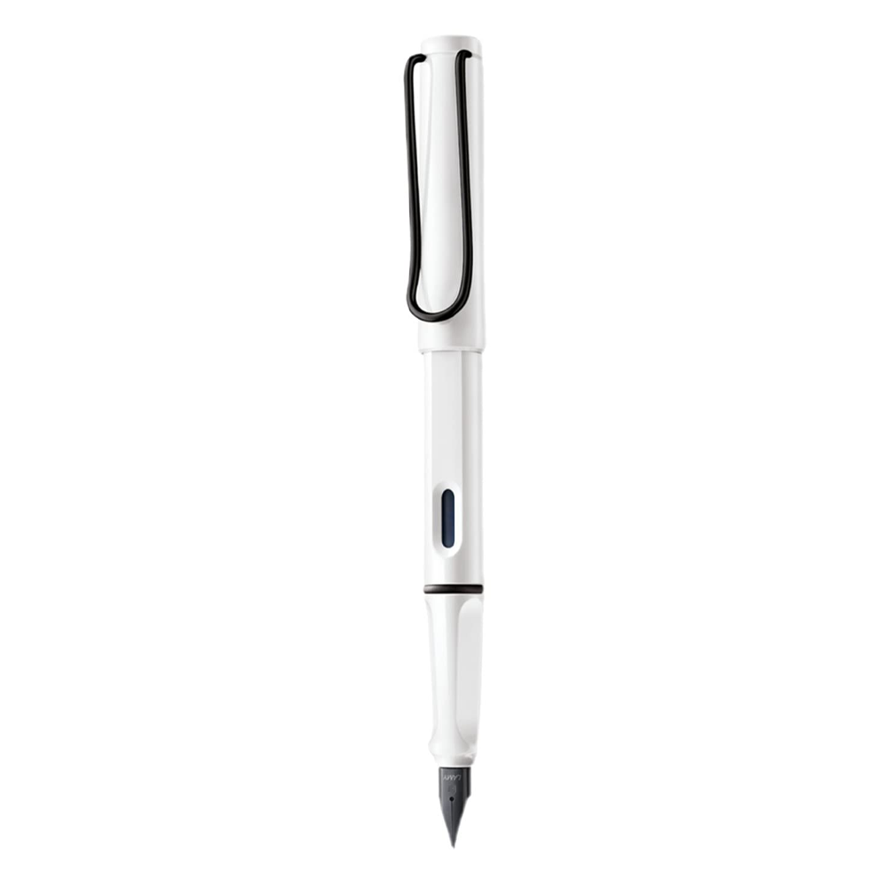 LAMY Safari Fountain Pen white Black clip