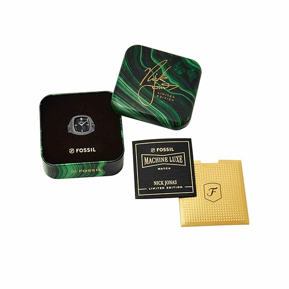 Fossil LE1212 x Nick Jonas Machine Luxe Watch Ring Gunmetal Watch