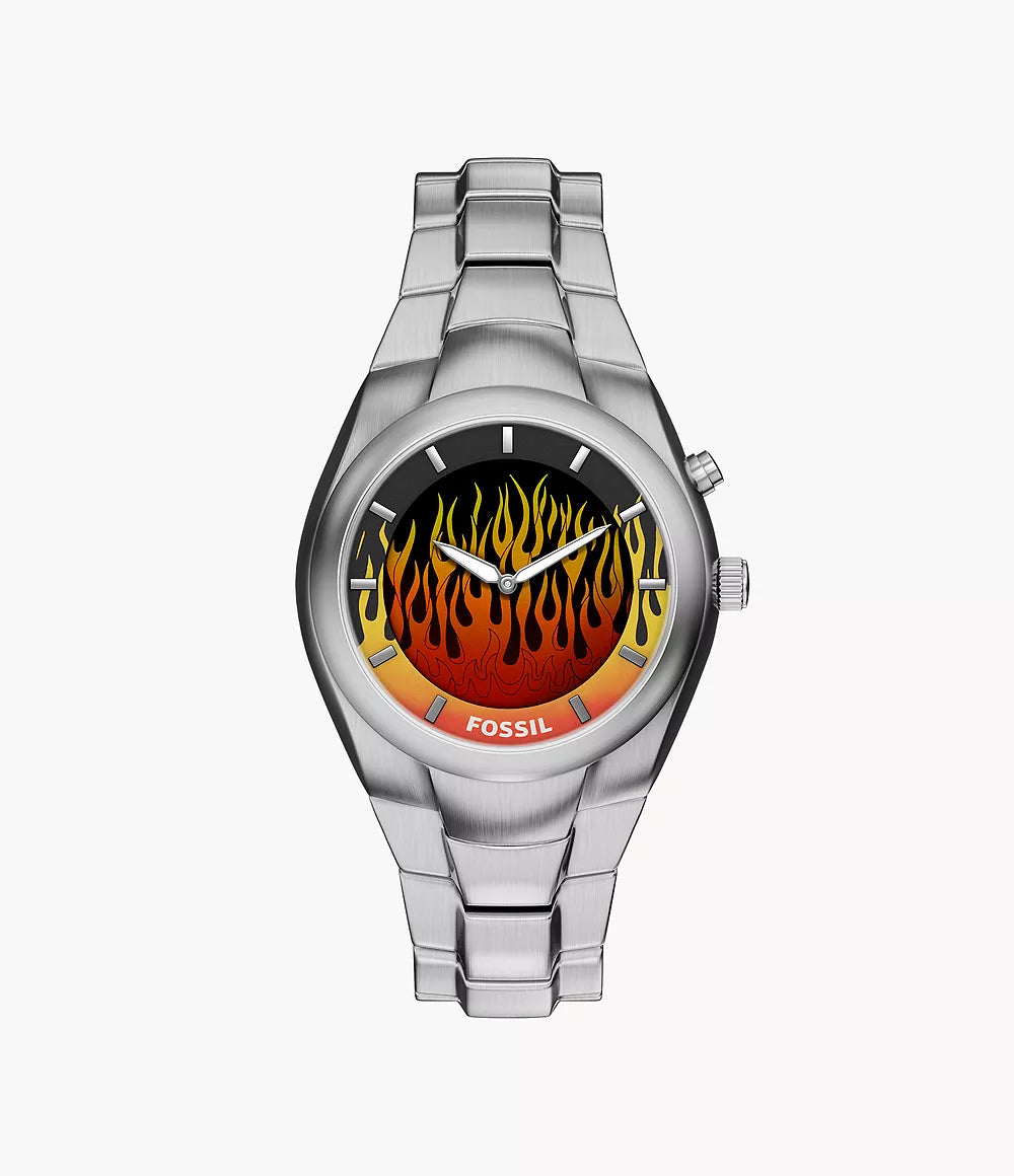 Fossil LE1230 Y2K Big Tic 40mm Stainless Steel Watch