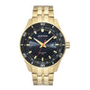 Armitron 20/5289BKGP Solar Bold Solar Powered Date Function Gold-Tone Men's Bracelet Watch