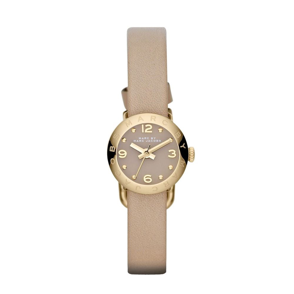 Marc Jacobs MBM1251 Stainless Steel Case Beige Leather Mineral Women's Watch Marc Jacob