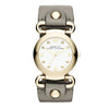 Marc Jacobs MBM1308 Molly Quartz White Dial Gray Leather Gold-tone Stainless Steel Women's Watch Marc Jacob