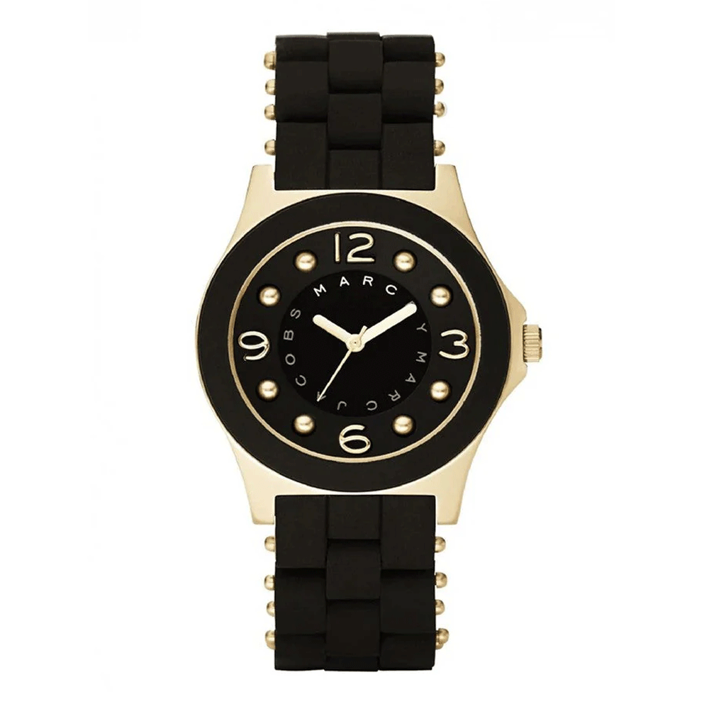 Marc Jacobs MBM2540 Pelly Black Dial Gold Tone Stainless Steel Women's Watch