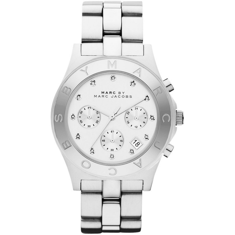 Marc Jacobs MBM3100 Analogue Quartz Blade White Dial Silver Women's Watch