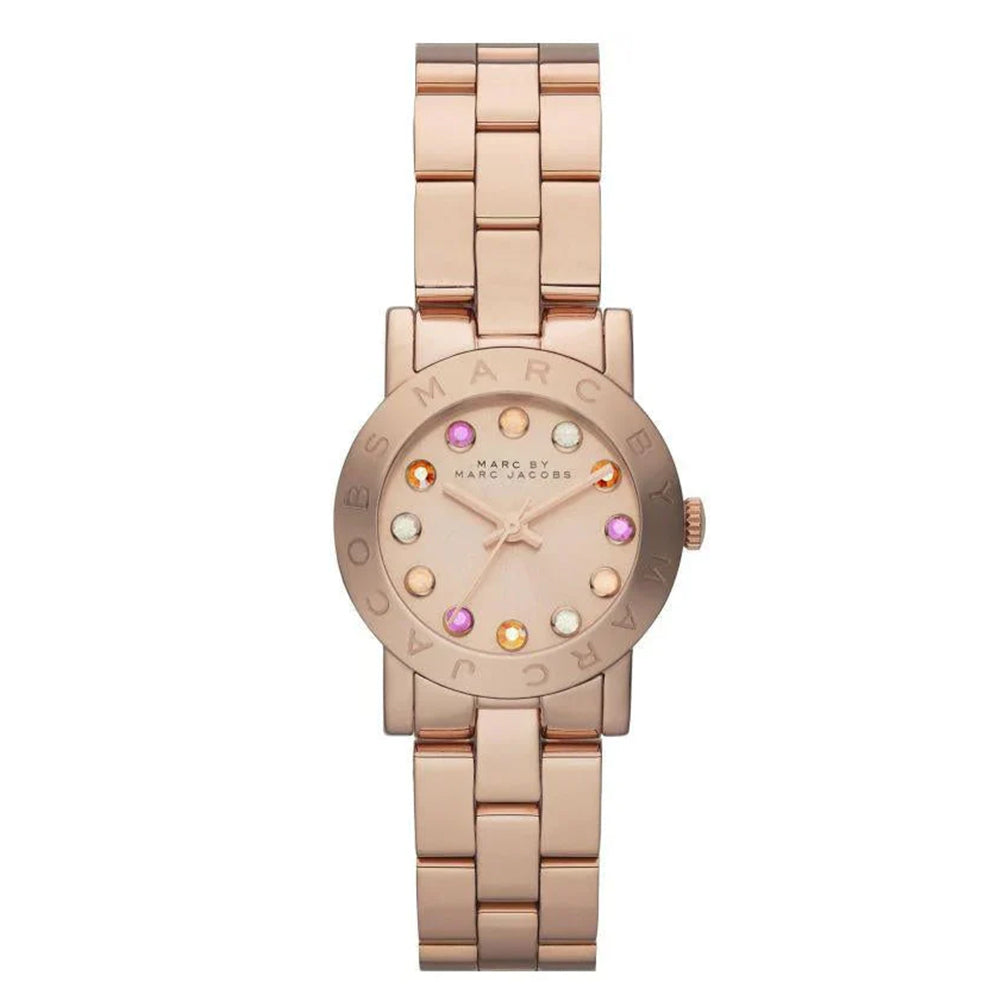 Marc Jacobs MBM3219 Amy Dexter Rose Dial Rose Gold-tone Women's Watch