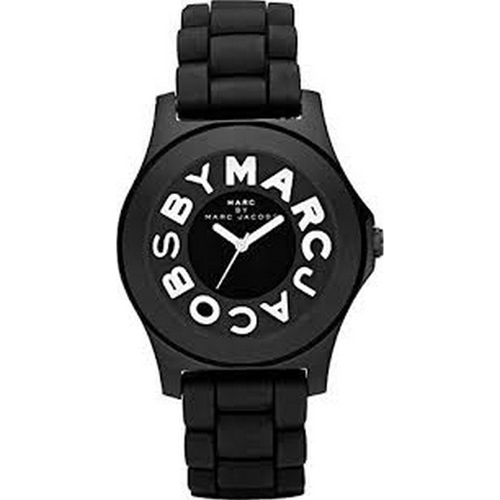 Marc Jacobs MBM4006 Sloane Black Dial Black Rubber Strap Women's Watch