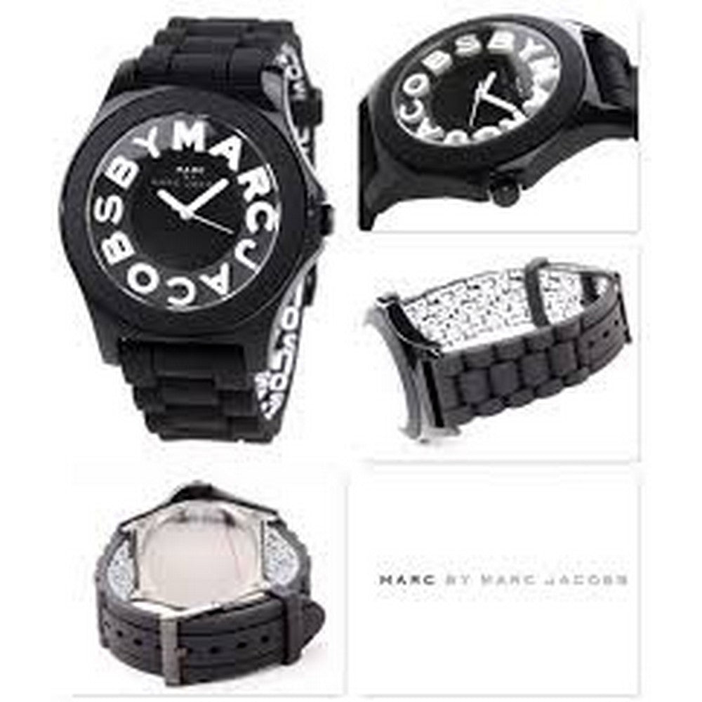Marc Jacobs MBM4006 Sloane Black Dial Black Rubber Strap Women's Watch Marc Jacob