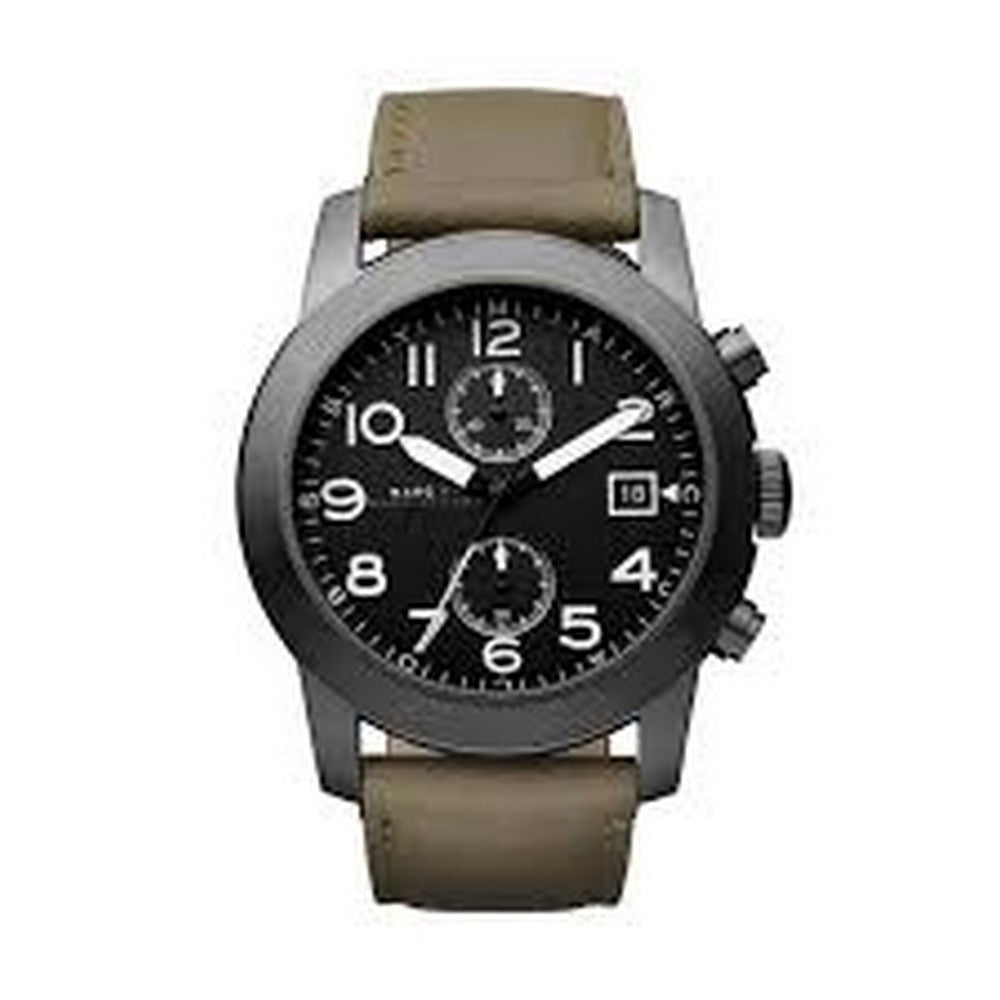 Marc Jacobs MBM5034 Larry Chronograph Olive Leather Men s Watch Our World Of Style