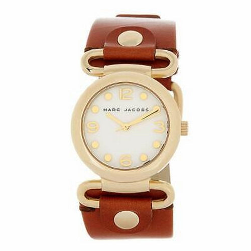 Marc Jacobs MBM8521 Molly White Dial Brown Leather Women's Watch Marc Jacob