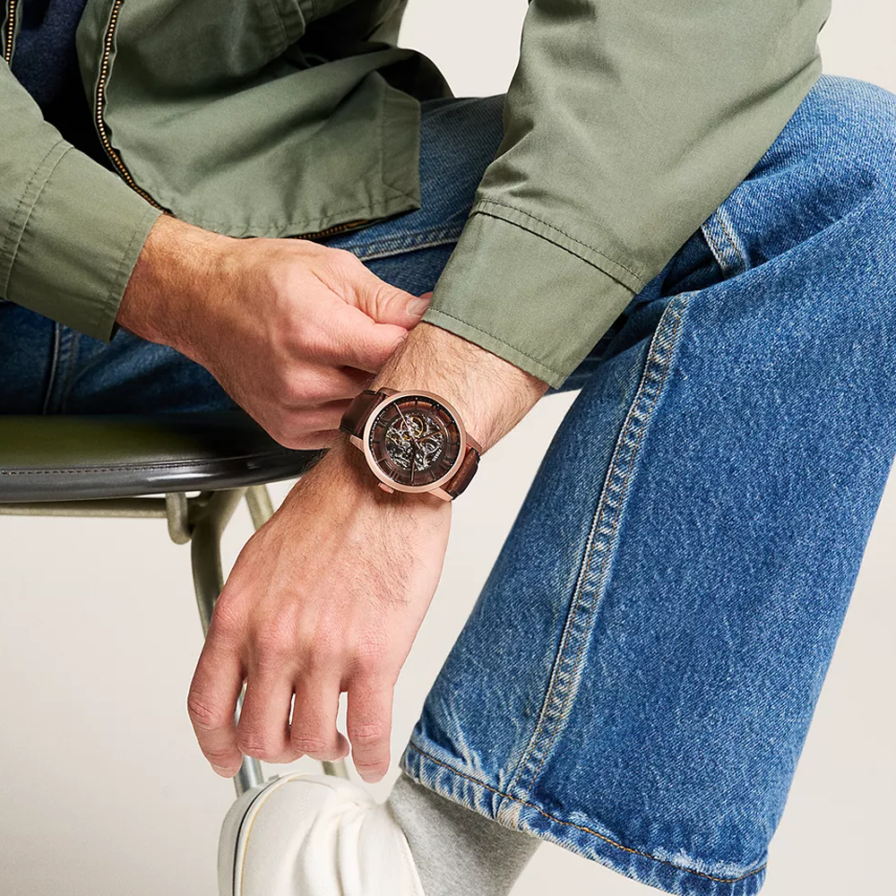 Fossil ME3259 Townsman Automatic Brown Leather Watch