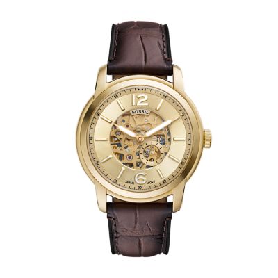 Fossil ME3279 Automatic Strap Brown Croco Leather Men's Watch