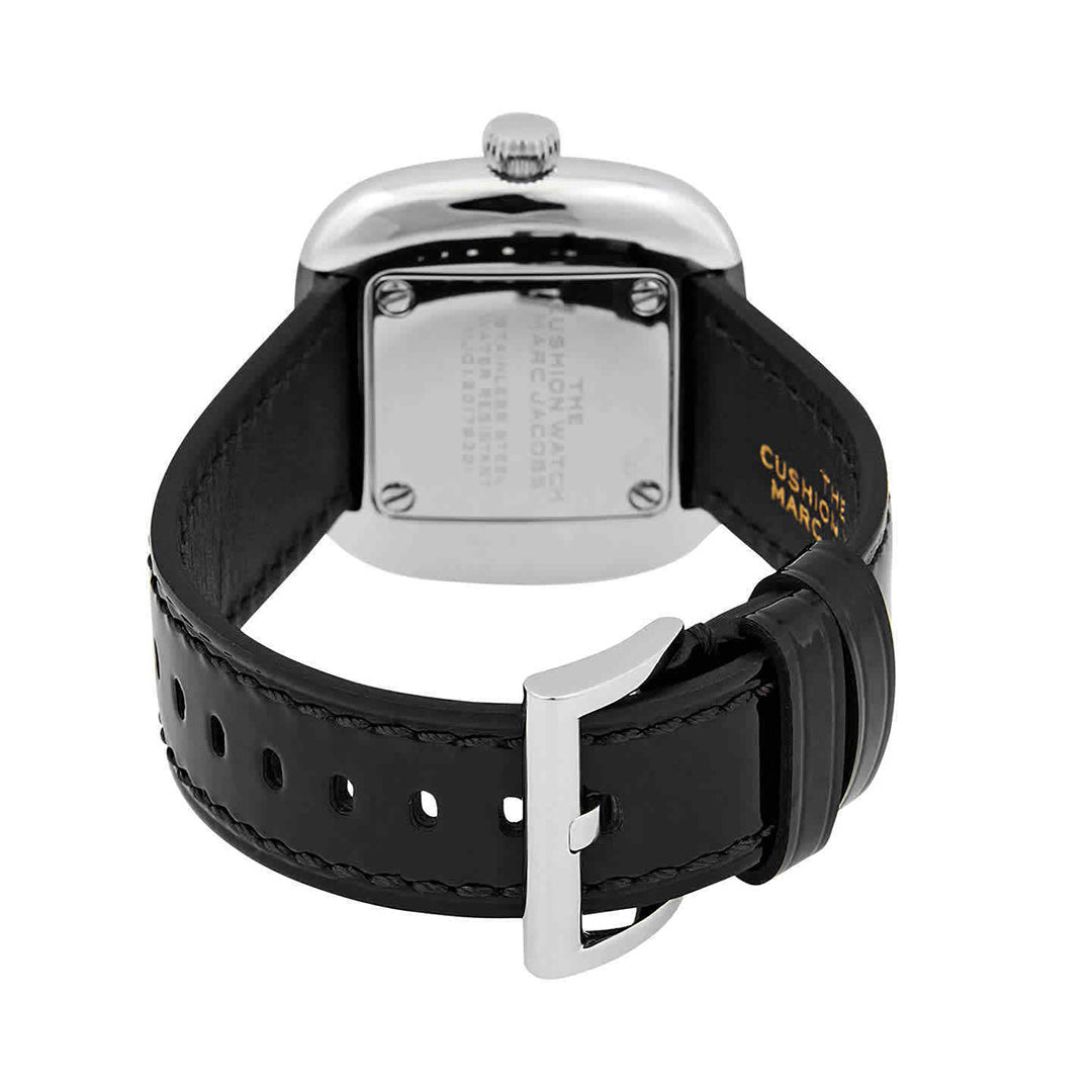 Marc Jacobs MJ0120179301 The Cushion Quartz Black Dial Silver tone Women's Watch