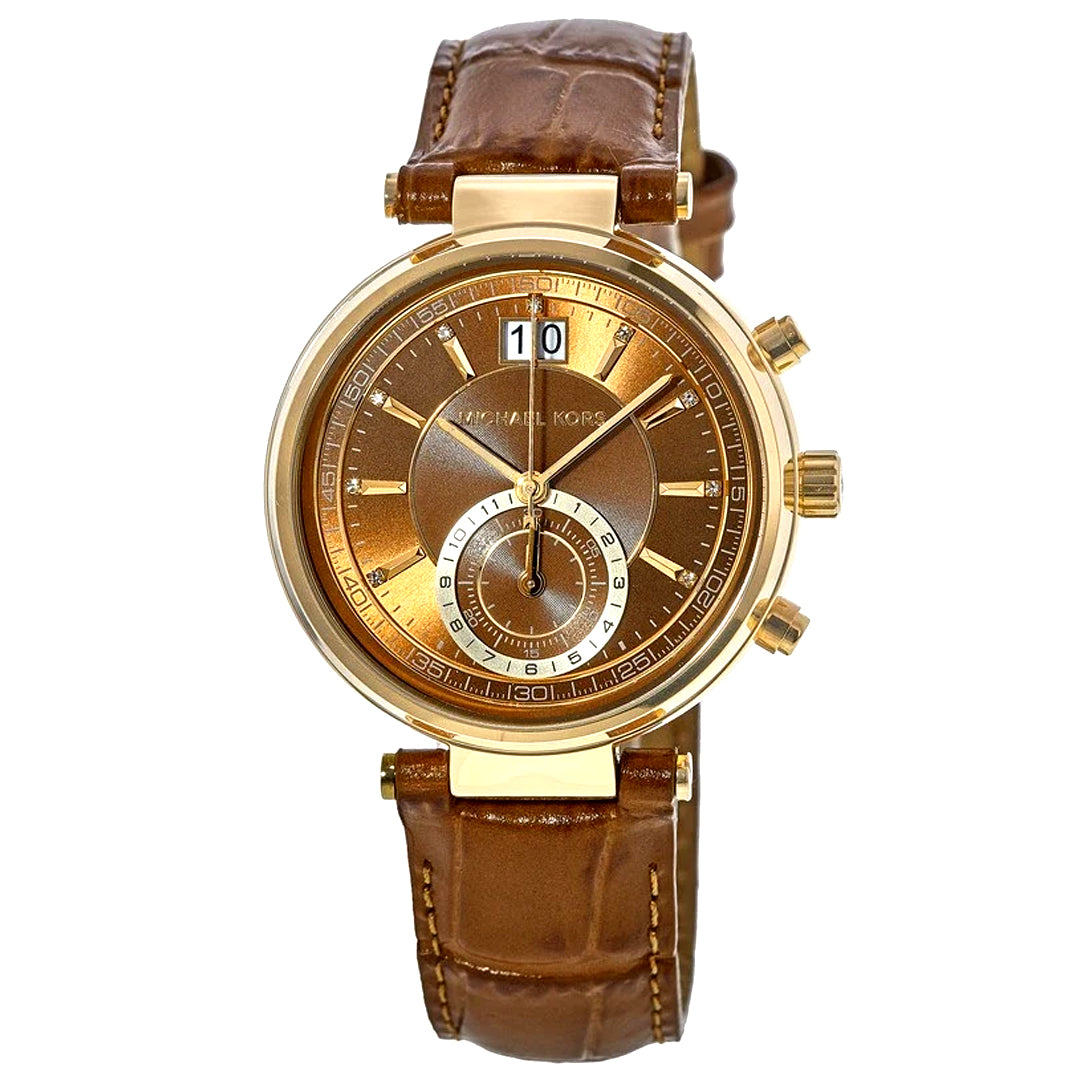 Michael Kors Sawyer Amber Sunray Dial Women's Watch MK2424