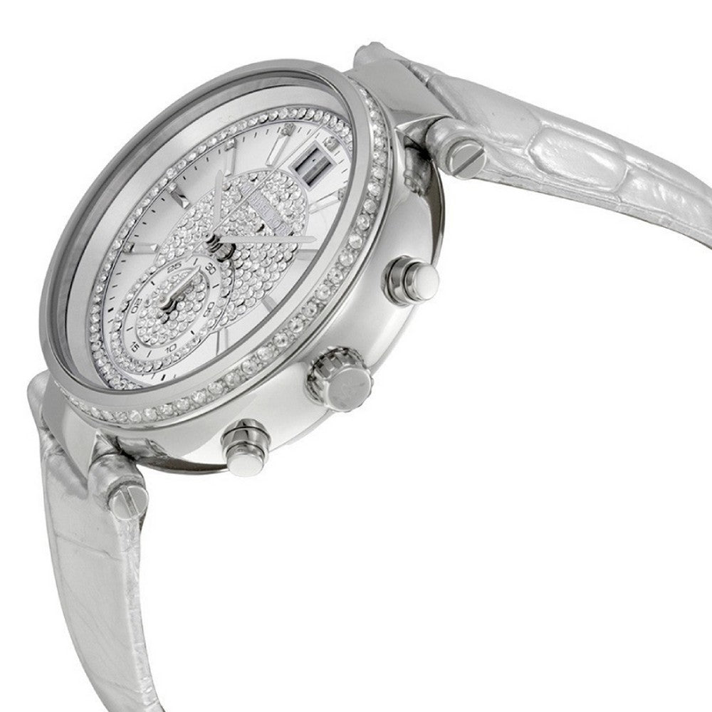 Michael Kors Sawyer Silver Crystal Pave Dial Women's Watch MK2443 Michaelkors