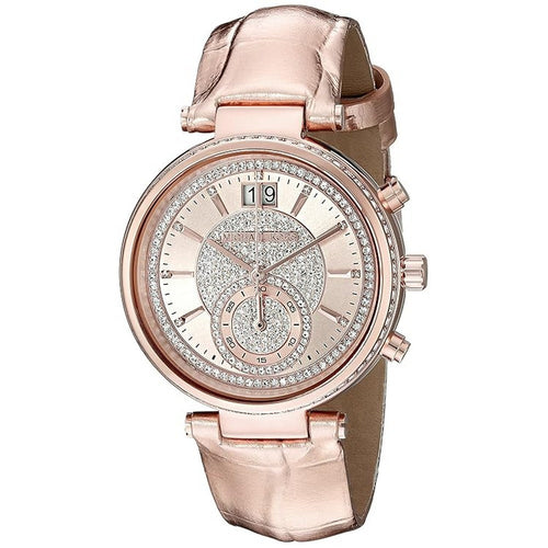 Michael Kors Sawyer Gold Crystal Pave Dial Women's Watch MK2445 Michaelkors