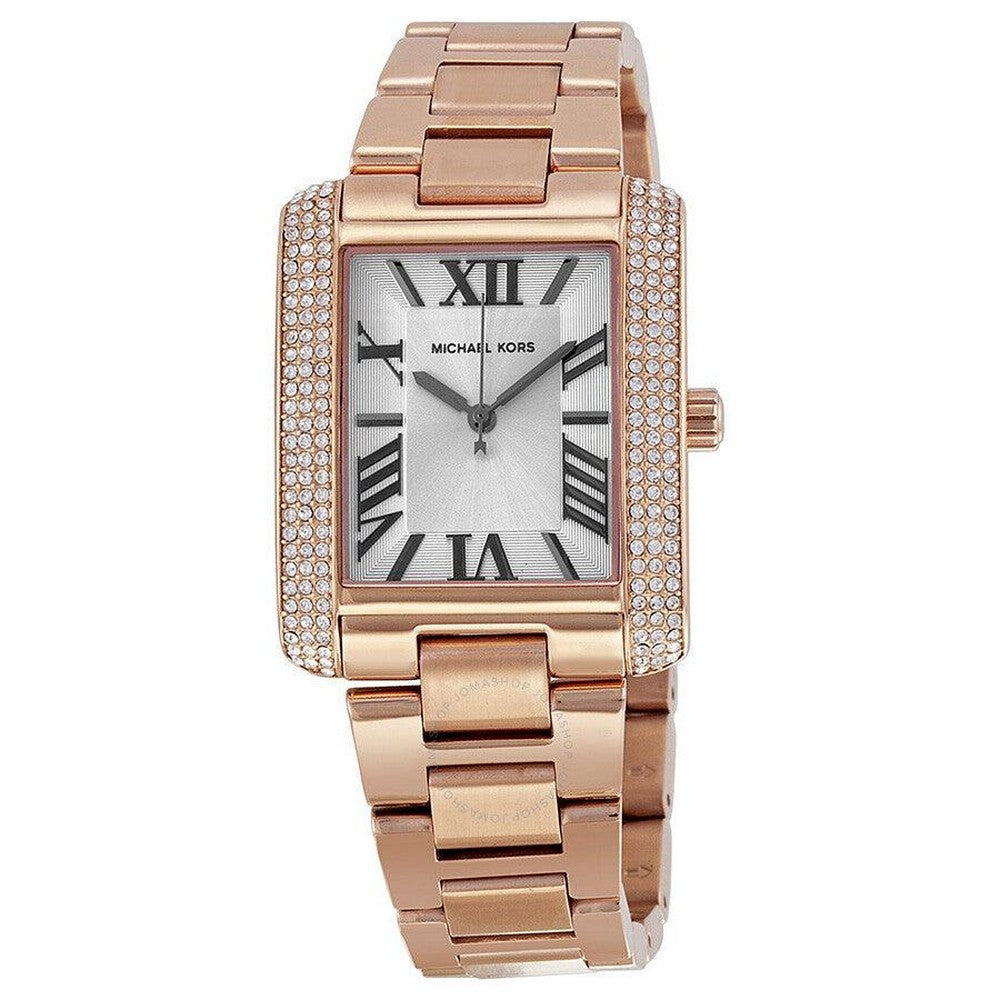 Michael Kors Emery White Dial Rose Gold tone Stainless Steel Women's Watch MK3255