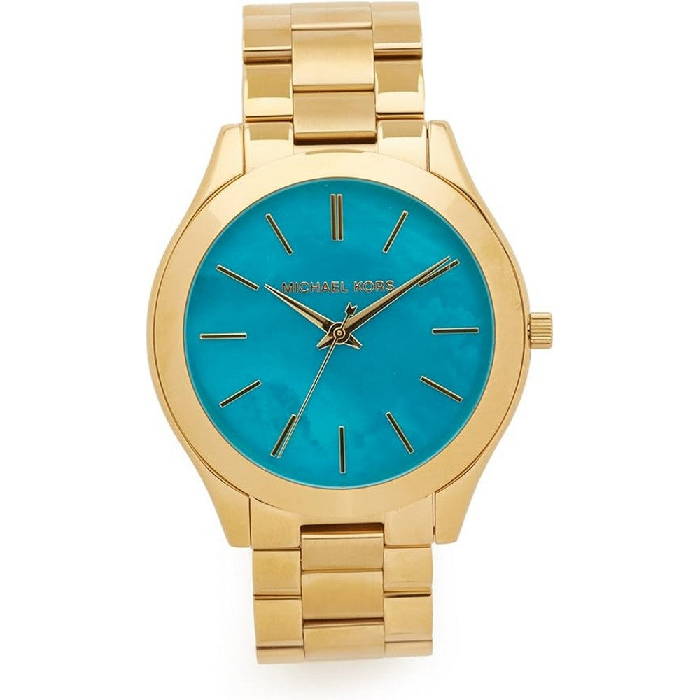 Michael Kors Women's Slim Runway Gold Tone Watch MK3492