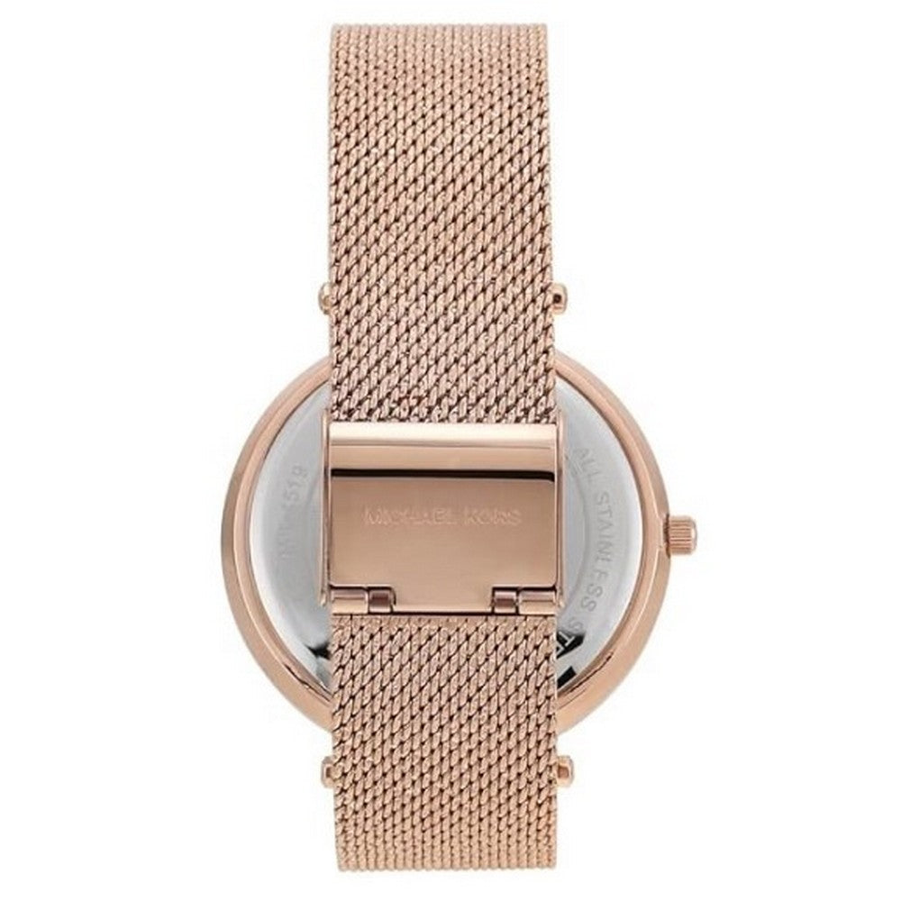 Michael Kors Stainless Steel Analog White Dial Women Watch Mk4519  Gold Band Michaelkors