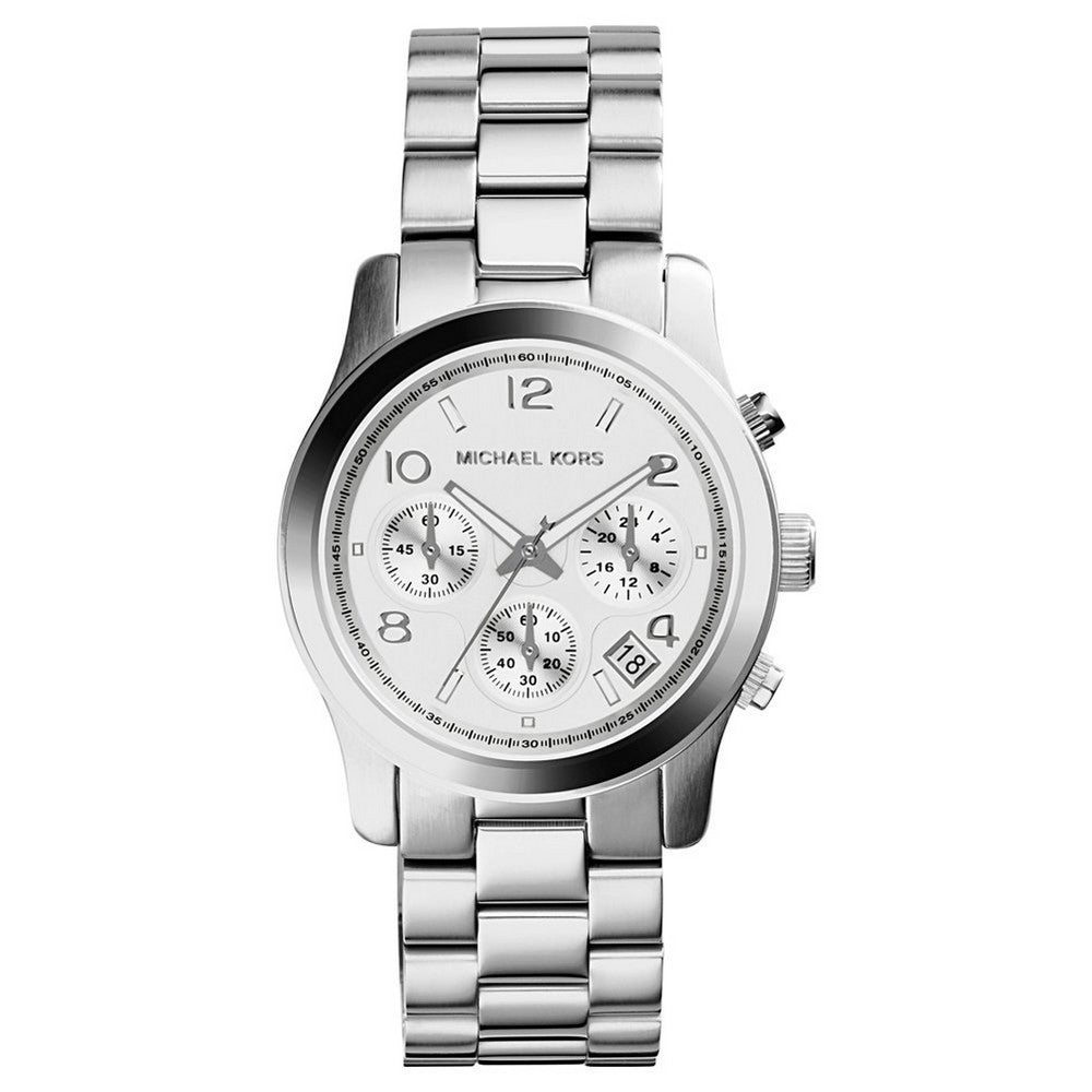 Michael Kors Silver Midsized Chronograph women's Watch MK5076 Michaelkors