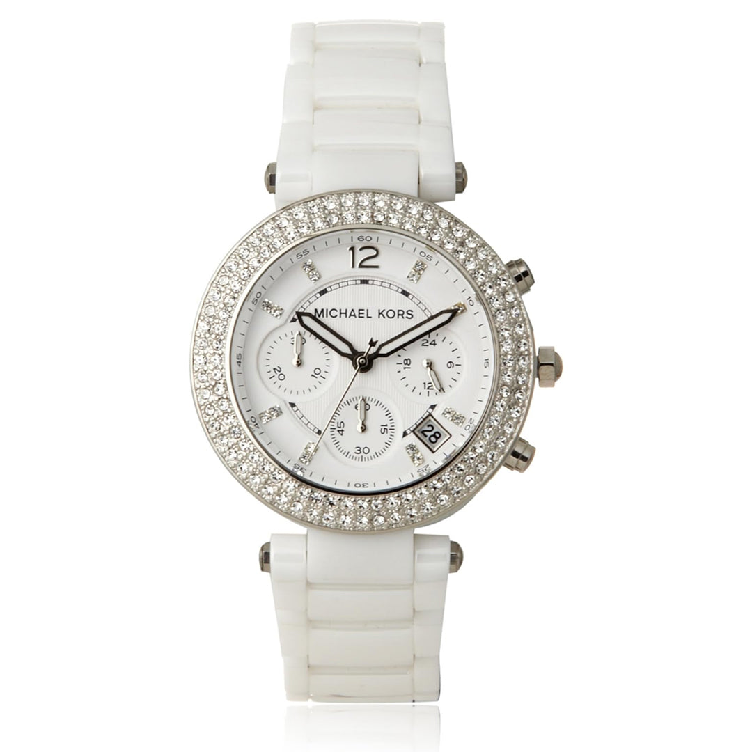 Michael Kors Runway White Dial White Ceramic Women's Watch MK5188
