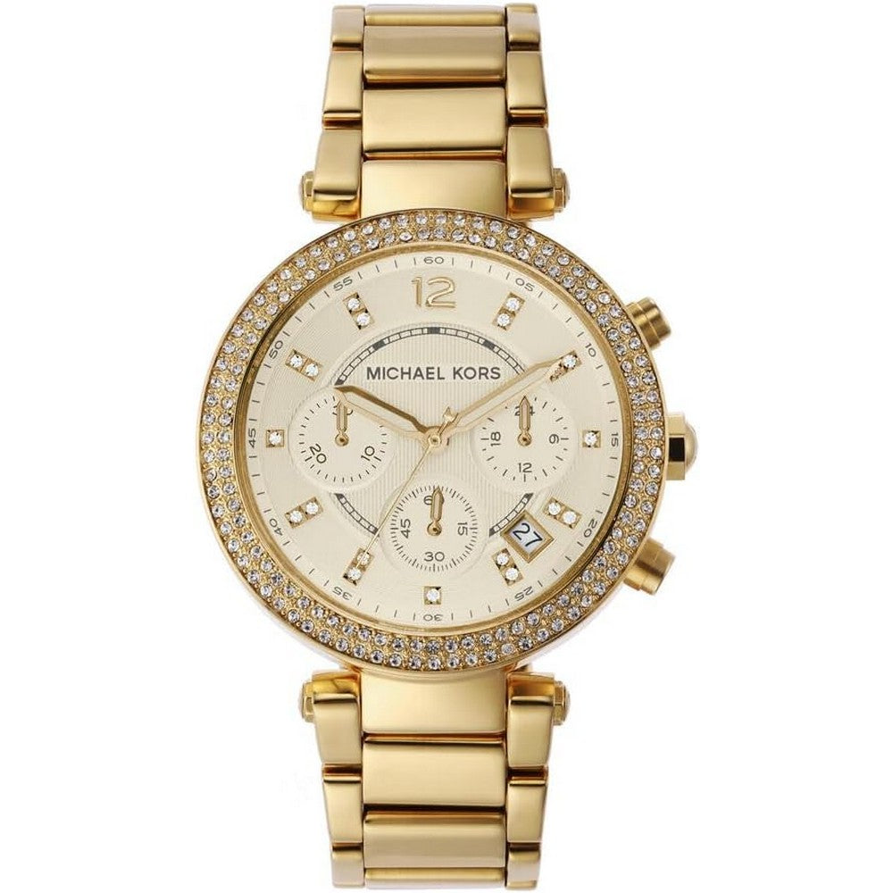 Michael Kors Parker Women's Watch  Stainless Steel and Pavé Crystal Watch for Women with Steel Leather or Silicone Band