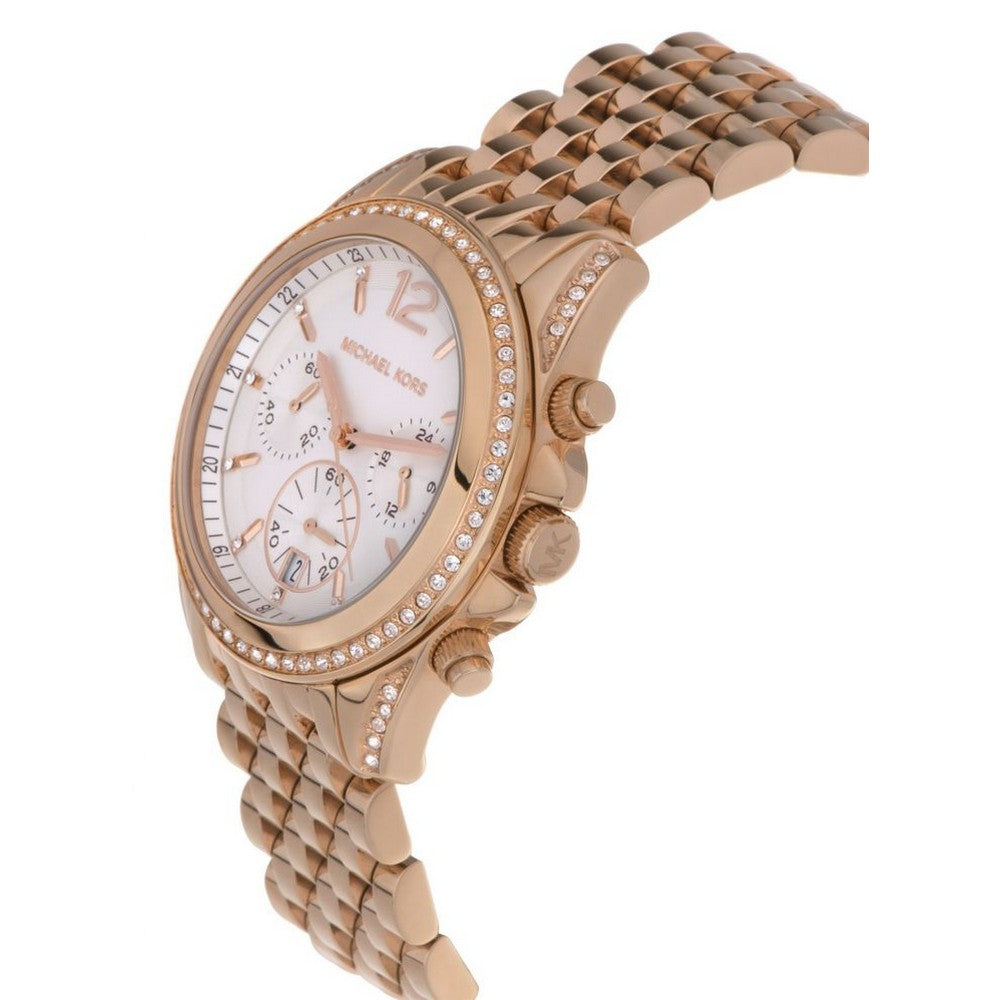 MICHAEL KORSPressley Chronograph White Dial gold tone Ladies Watch